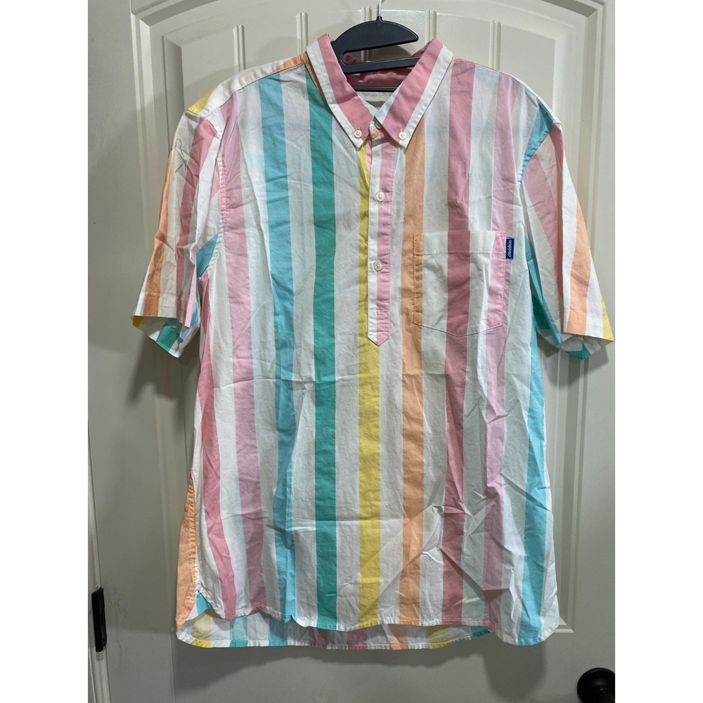 Chubbies Men's The Weekend Has Arrived Polo Shirt Size XL Colorful Striped